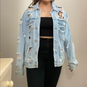 Ripped Jean Jacket